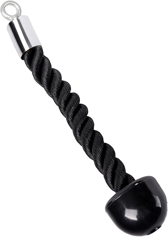 GSE Tricep Rope, Heavy Duty Tricep Pull Down Cable Machine Attachment, Strength Training Exercise Equipment for Home Gym (Single/Dual Available)