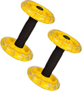 Twin-wheel Ab Roller Fitness Device for Core Strength, Yellow Abdominal Exercise Wheel for Weight Loss and Home Workout