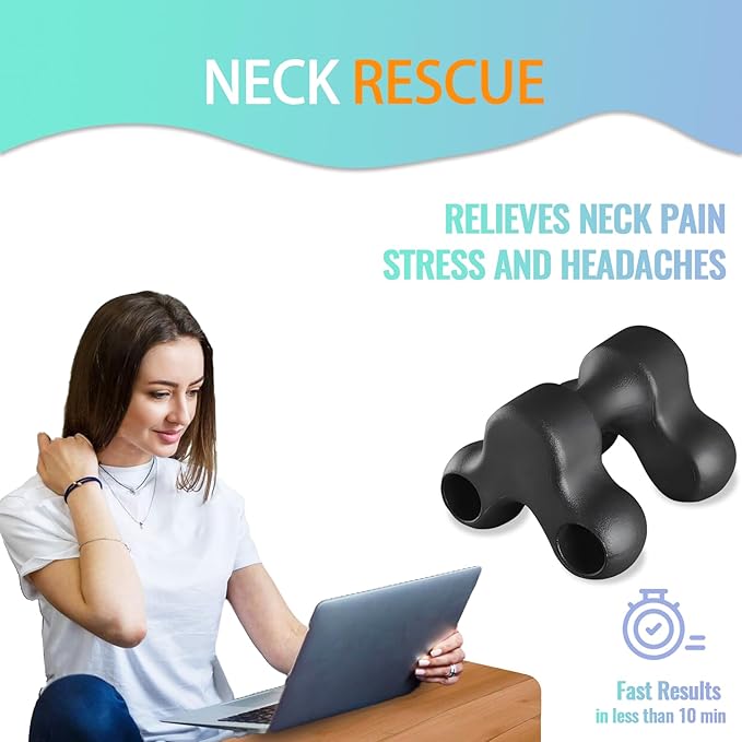 Occipital Release Tool Trigger Point Massage Tool Neck Massage Cervical Neck Manual Back Massager for Pain Relief Deep Tissue Home Use Suitable The Whole Body