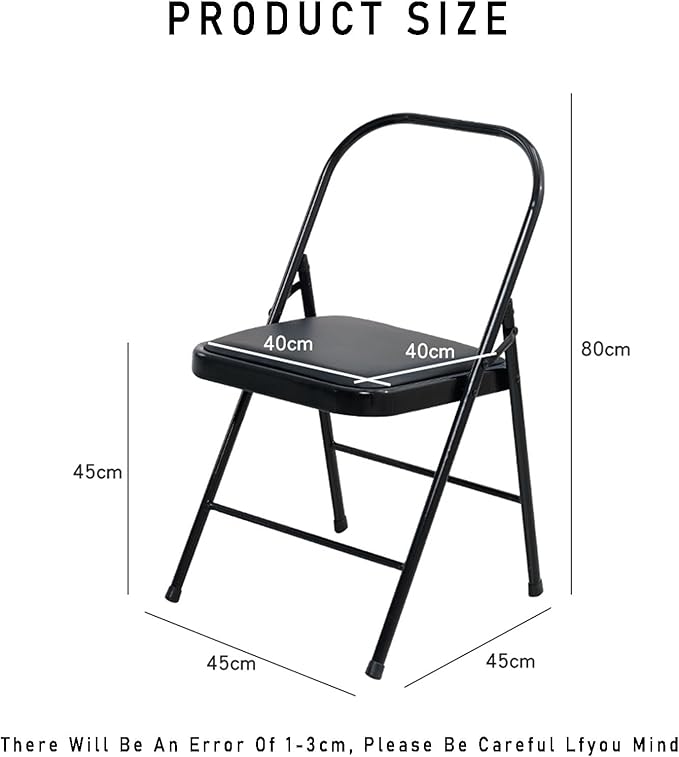 Yoga Chair,Easy to Carry and Store,Soft Sponge Cushion,Foldable Pilates Chair,for Indoor and Outdoor Yoga Studios(Blue)