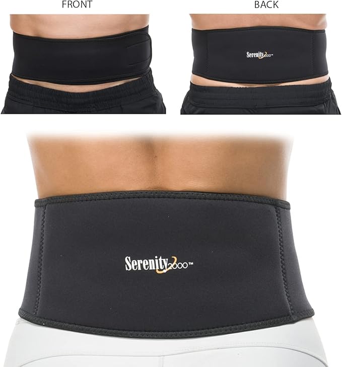 SERENITY2000 Magnetic Therapy Back Wrap for Lower Back - Adjustable Lumbar Support Brace for Sciatica & Pain Relief - 16 x 1100 Gauss Magnets