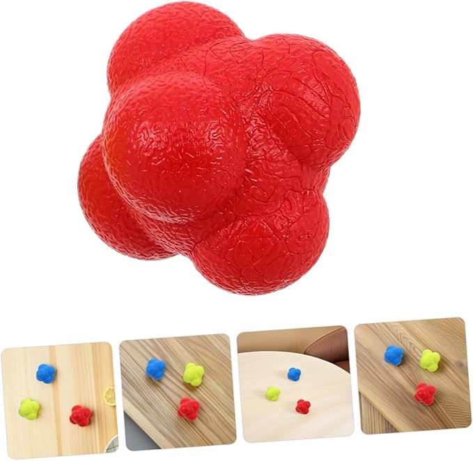 KESYOO 6pcs Reflex Training Balls Sports Reaction Balls Hand Eye Coordination Trainer Elastic for Boys and Girls Adults Indoor Sports Equipment