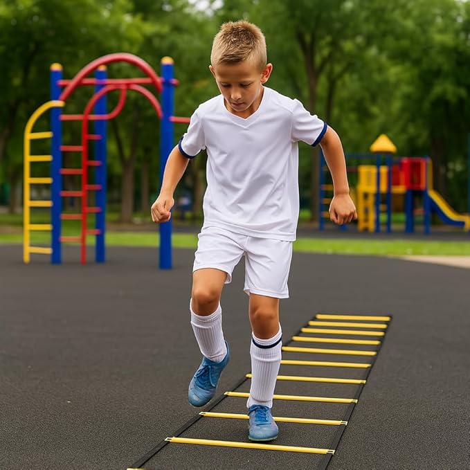 Feet Speed and Agility Training Ladder for High-Intensity Training in Boxing, Soccer, Football, Lacrosse, and Ice Hockey - Improve Your Footwork and Coordination, 30 Feet
