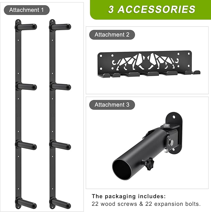 Kipika Weight Plate Storage Rack - Wall Mounted Weight Plate Holder with Durable Steel Construction Organizer for Olympic Plates, 1000lb Capacity, Space-Saving for Home Gym