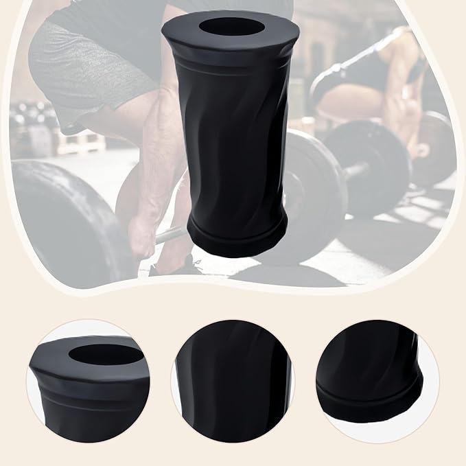 Colaxi Bar Grip Silicone Gear Easy to Use Attachments Wave Pattern Design Strength Training Equipment Barbell Grip Dumbell Handle