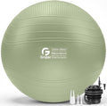 Gruper Yoga Ball, Extra Thick Non Slip Exercise Ball for Workout, Birthing, Balance, Stability, Pregnancy, 4 Sizes Anti Burst Chair for Home and Office, Includes Quick Pump & Fitness Guide