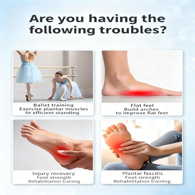 Newly Upgraded Multi-Function Foot Arch Trainer, Unique Gray, Plantar Fasciitis Relief & Arch Support, Portable Home/Gym Use for Athletes & Beginners