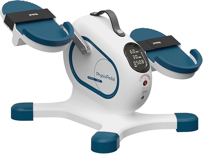 PhysioPedal® Arm & Leg Pedal Exerciser – Dual Mode Pedals with 8 Speeds & 8 Resistance Levels, LED Display & Magnetic Remote – Low-Impact Exercise for Joint Mobility, Circulation & Active Recovery