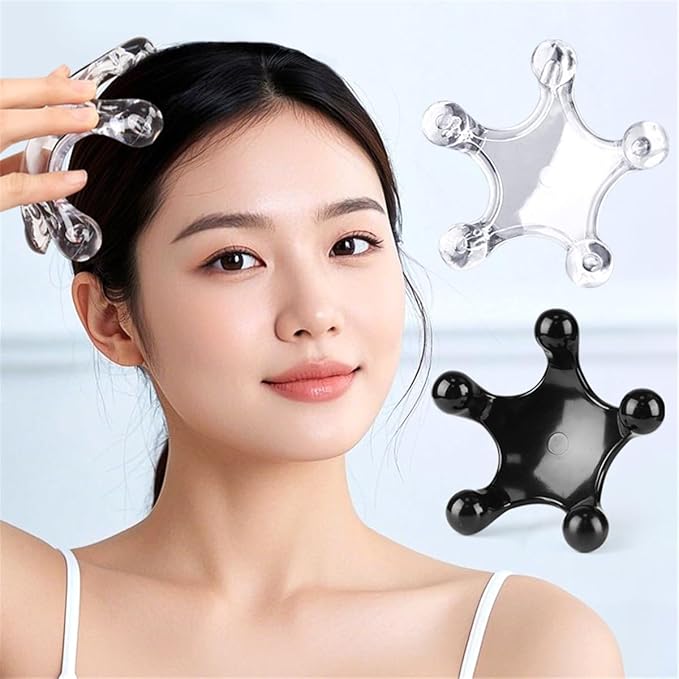 Trigger Point Massage Tools, 2 Pcs 5 Point Deep Tissue Manual Massager Handheld Body Massagers, Handheld Palm Pressure Point Massage Tool for Neck Shoulder Back Muscle Pain Relief (Black)