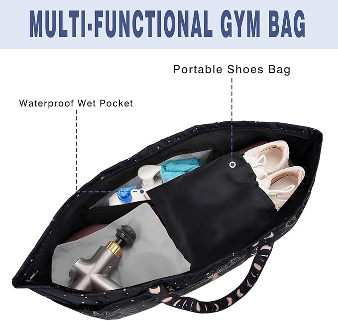 Yoga Mat Bag Yoga Mat Carrier with Shoes Compartment & Wet Pocket Pilates Bag with Zipper Pockets & Yoga Mat Holder Strap Yoga Bags and Carriers Fits All Your Stuff