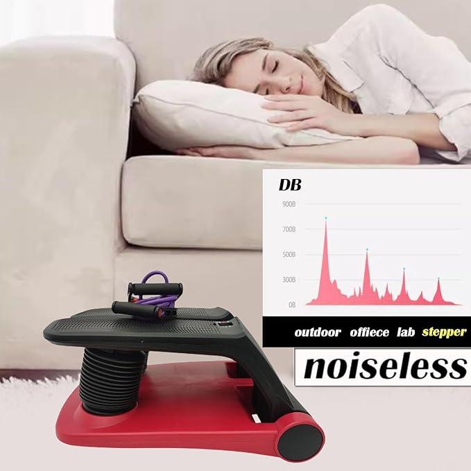 INTBUYING Mini Twist Stepper for Exercise Workout at Home with Resistance Bands Quiet Step Machine Portable with LCD Monitor and Non-Slip Pedals for Gym Home