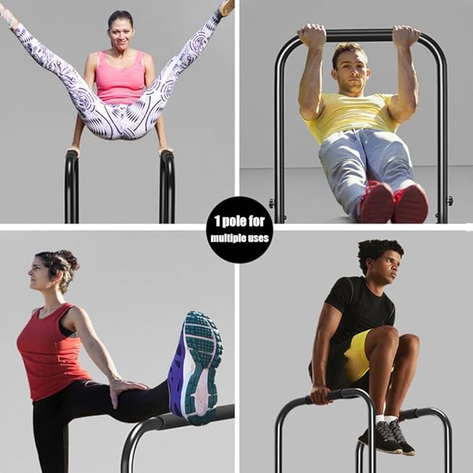 Heavy Duty Adjustable Height Strength Training Dip Stands Station, Home Gym Fitness Workout Dip bar Station,Tricep Dips, Pull-Ups, Push-Ups