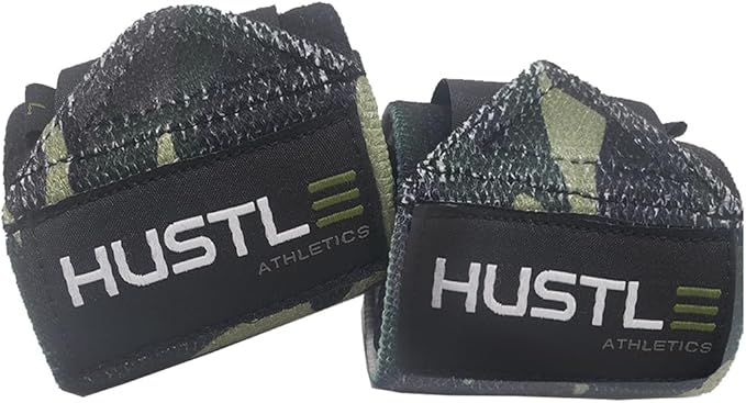 Hustle Athletics Wrist Wraps for Weightlifting - 18" & 12" Premium Wrist Support Weight Lifting Wraps to Lift Heavier & Train Harder - Heavy Duty Powerlifting & Bench Press Gym Straps for Men & Women