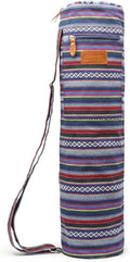 Canvas Yoga Mat Bag with Adjustable Strap & Pockets, Full-Zip Travel Gym Tote for Women & Men, Fits 1/4" & 1/3" Thick Mats, Lightweight Carrier for Yoga, Studio, Workout, Outdoor Use