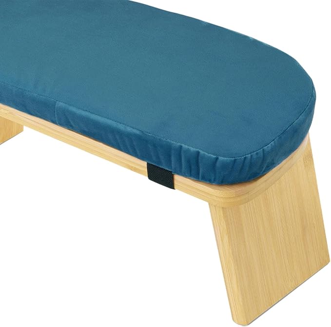 Meditation Bench, Bench for Home, Stable, Stool, Bamboo, Stable for Kneeling Or Sitting, Meditation Stool, Knee Stool, Blue