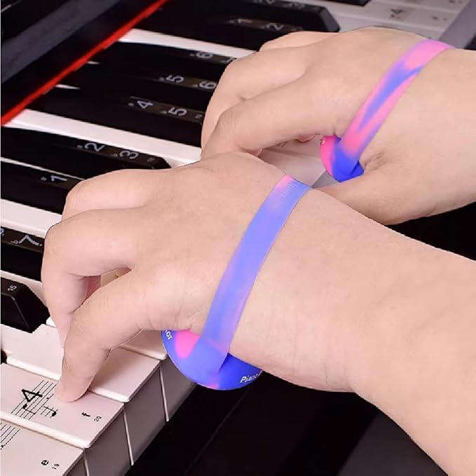 Piano Finger Trainer Ball Hand Corrector Finger Exercisers Posture Correction Tool Round Shape Semi Sphere Silicone Finger Training Ball for Beginners 2Pcs（Multi-colored）