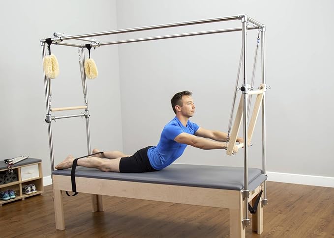 Balanced Body Maple Push-Through Bar, Compatible with Pilates Tower/Trapeze Table or Pilates Reformer Trapeze Combination