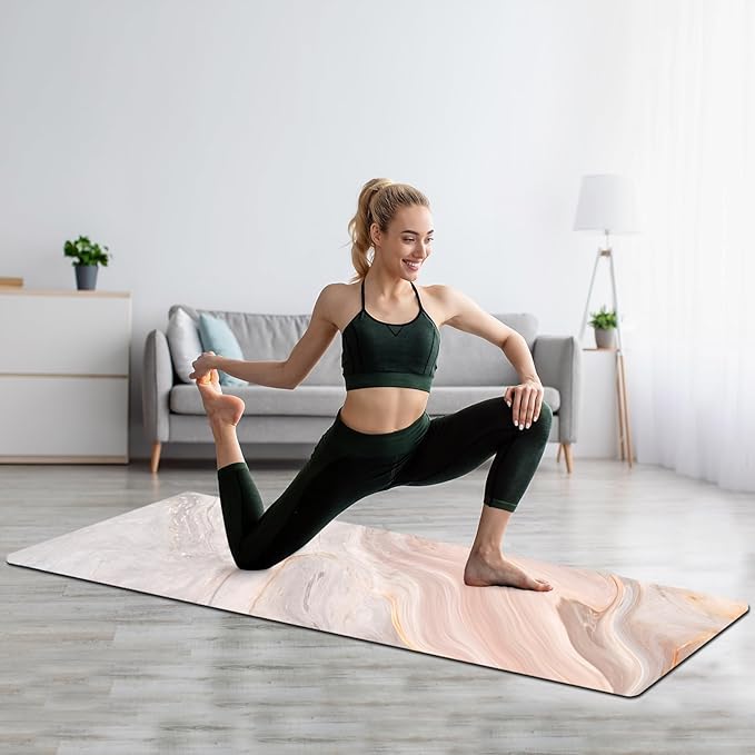 FOLAI Extra Thick Yoga Mat 6mm，pilates mat thick - Non-Slip Exercise Mat for HIIT, Pilates & Home Workouts & Workout with Free Carry Strap