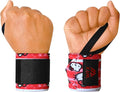 Gym Wrist Wraps Fitness Workout Training Heavy Weight Lifting Wrist Straps Support Thumb Loops Adjustable Pair Brace Strong Grip Powerlifting Bodybuilding