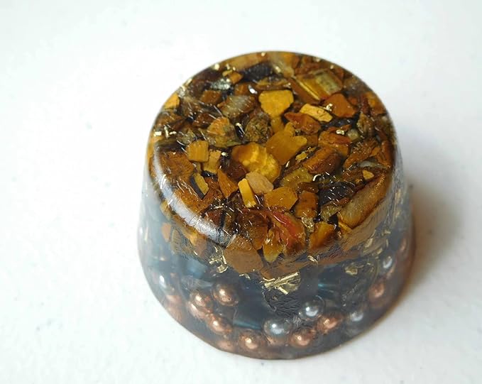 Tiger's Eye Orgone Generator Energy Accumulator 528Hz/7.83Hz/Advance Harmonics Many Beautiful Ingredients and Colors! (Tiger's Eye)
