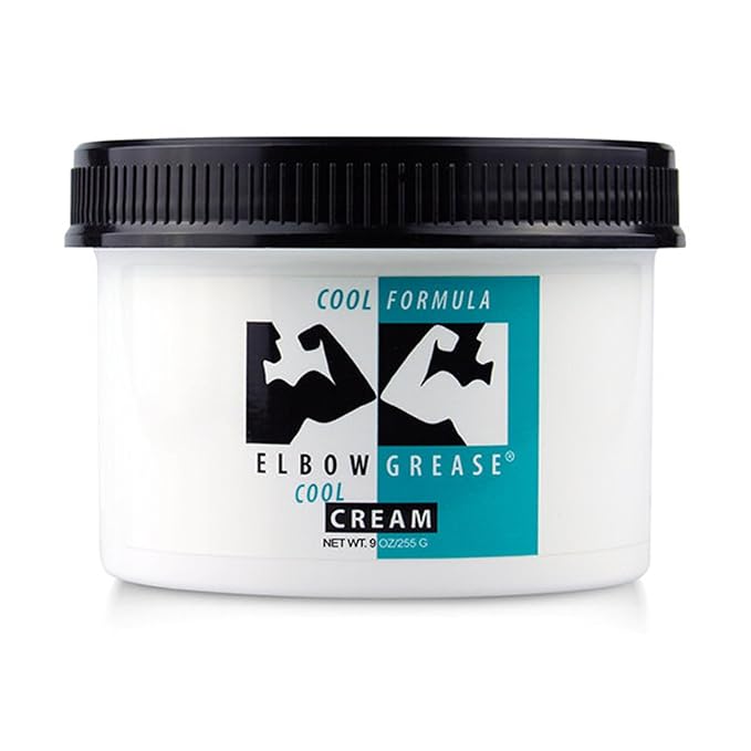 Elbow Grease Cool Massage Cream, Smoothing and Effective Massage Cream for Relaxation, Muscle Tension Relief, and Skin Nourishment – 9 oz (1 Pack)
