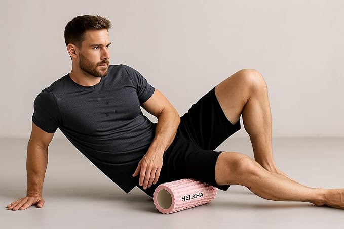 Pink Foam Roller-Medium Soft Density Muscle for Muscle Recovery, Yoga, Pilates & Physical Therapy