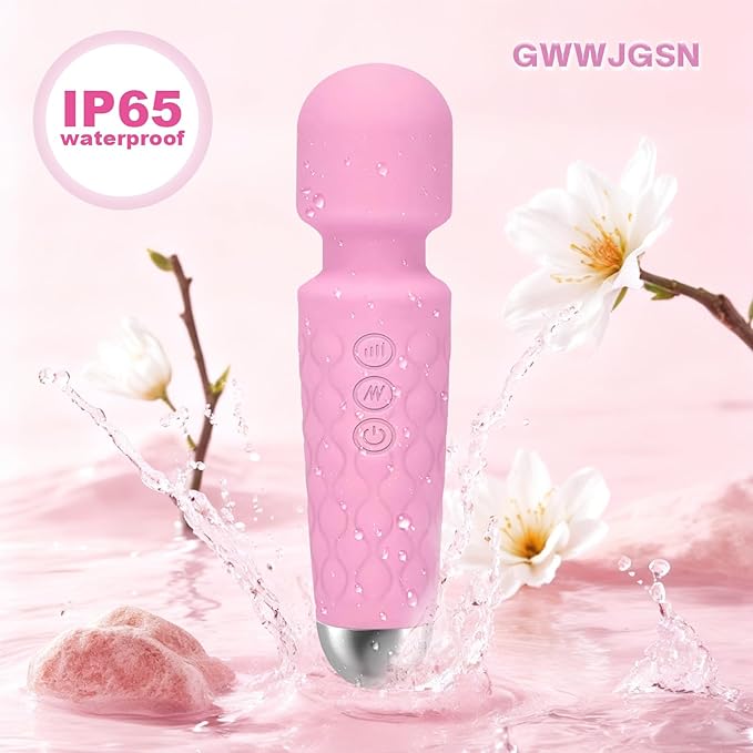 Portable Wireless Massager - 8 Speeds, 20 Modes, 3-Second Press to Power On, for Neck, Back, Arms, Legs Muscle Relaxation (Rose Pink)