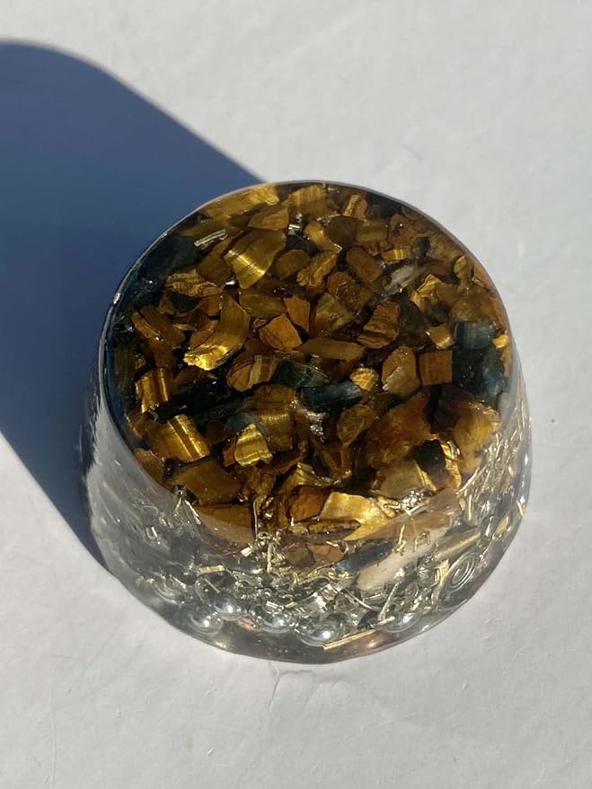 Tiger's Eye Orgone Generator Energy Accumulator 528Hz/7.83Hz/Advance Harmonics Many Beautiful Ingredients and Colors! (Tiger's Eye)