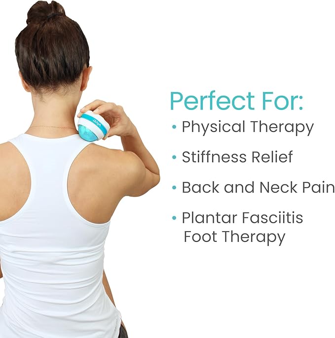 Vive Massage Roller Ball - Manual Massage Therapy & Relax Tool for Sore Muscles, Joint Pain Relief, Relaxing, Full Body Deep Tissue for Arms, Legs, Back, Foot, Shoulders, Trigger Point
