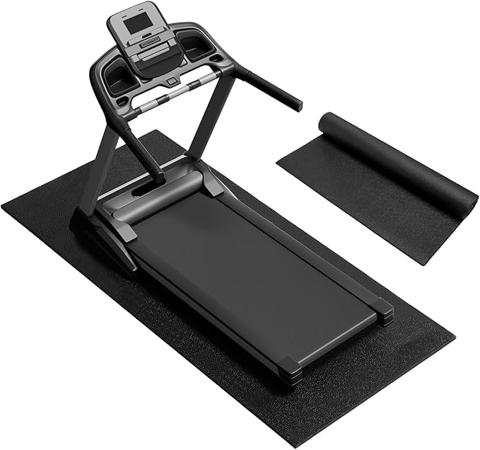 Walking Pad Mat for Carpet, Treadmill Mat for Hardwood Floors, Bike Mats Compatible with Peloton – Non-Slip Exercise Mats, Shock Absorbing & Floor Protection for Home Gym Use (84" Lx 36" W x0.24 Th)