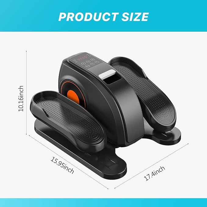 NEWBULIG Under Desk Elliptical Machine, Ellipse Leg Exerciser As Seen On TV with Remote Control, 12 Adjustable Speeds, Forward & Reverse, Mini Ellipse Leg Trainer for Home & Office