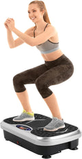 Arlopu 3D Vibration Plate Exercise Machine for Weight Loss & Lymphatic Drainage, Full Body Workout Shake Board Vibration Platform with Loop Bands, Home Gym Equipment for Toning/Recovery