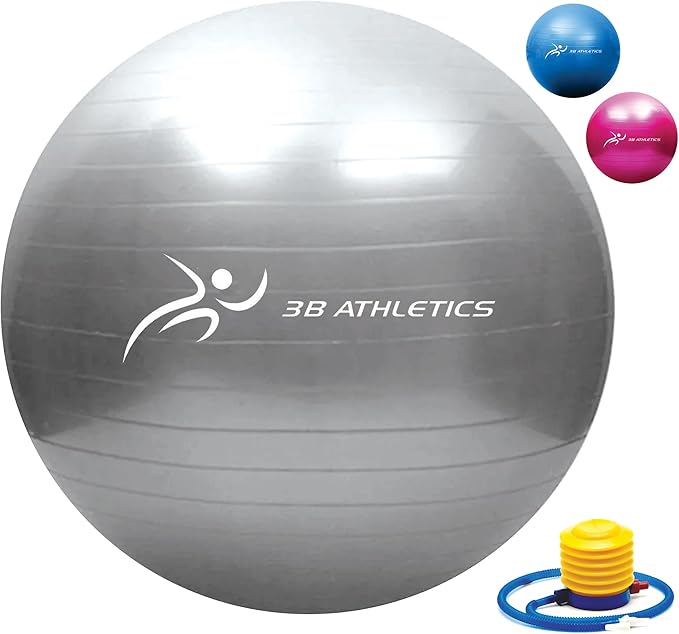 Anti-Burst Yoga Ball for Pregnancy, Slip Resistant Exercise Ball, 2 Sizes – Fitness Equipment for Home Gym, Exercise Equipment for Women, Pregnancy Must Haves, Maternity Support, Home Gym Accessories