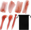 Resin Gua Sha Board Set – 7 Pack Scraping Massage Tools for Physical Therapy, Facial Care, Neck & Shoulder Relief, Includes Storage Pouch