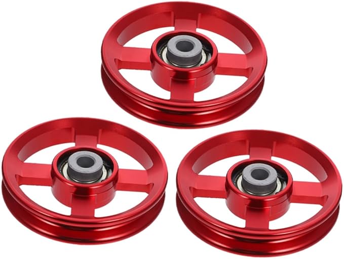 3pcs Aluminum Alloy Pulley System Gym Attachments Cable Pulley Wheels for Strength Training Equipment Home Gym Workout Accessories