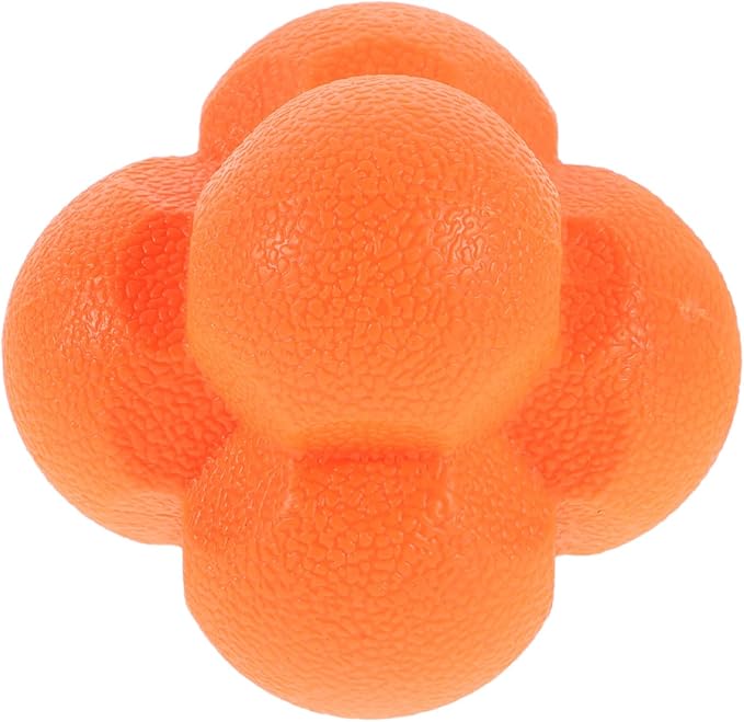 Veemoon Hexagonal Reaction Ball 7cm Bright Orange Softball Training Equipment Agility Aid for Hand Speed and Reflex Training in Soccer and Baseball