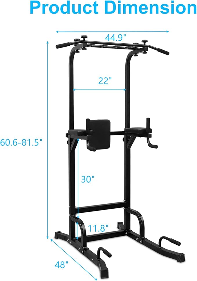 Prime Power Tower Pull Up Bar Workout Dip station for Strength Training, Suitable for Home Gym Fitness