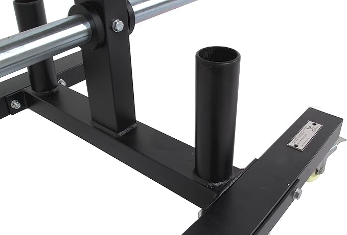 CFF Olympic 2 Bar & Bumper Plate Tree for Weights - 1000 lb. Capacity Mobile Weight Storage Rack w/Wheels. Perfect for Any Commercial Gym, Fitness Training Center, or Home Gym