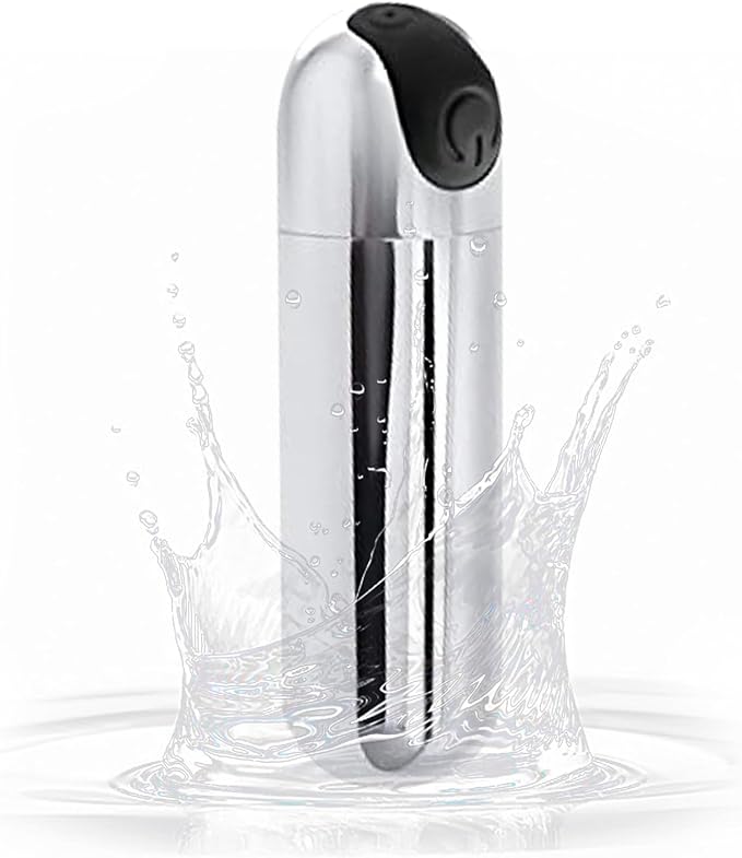 10 Modes Quiet Waterproof Tool Powerful Mini Stick for Women Pleasure, Handheld Travel Pocket Portable Soft Toys Massage Ball for Body Relax(Silver)