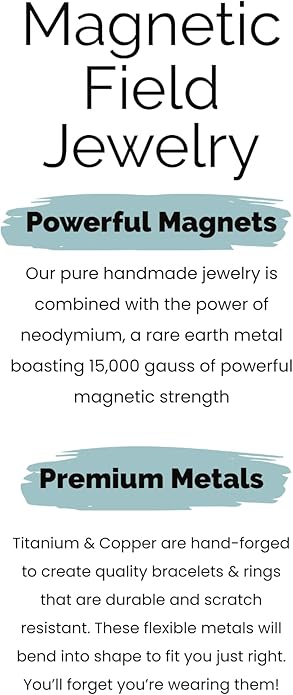 Earth Therapy Elegant Design Magnetic Field Copper Bracelets with Ultra Strength Magnets - Unisex - Adjustable