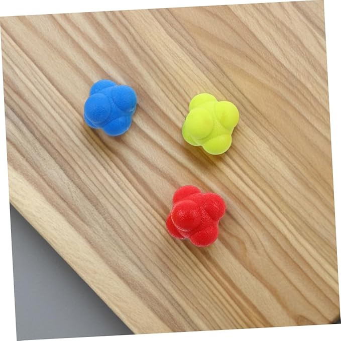 Yardwe 6pcs Hand Eye Coordination Training Balls Hexagon Reflex Balls for Boys and Girls Adults Reaction Speed Training Coordination Enhancer