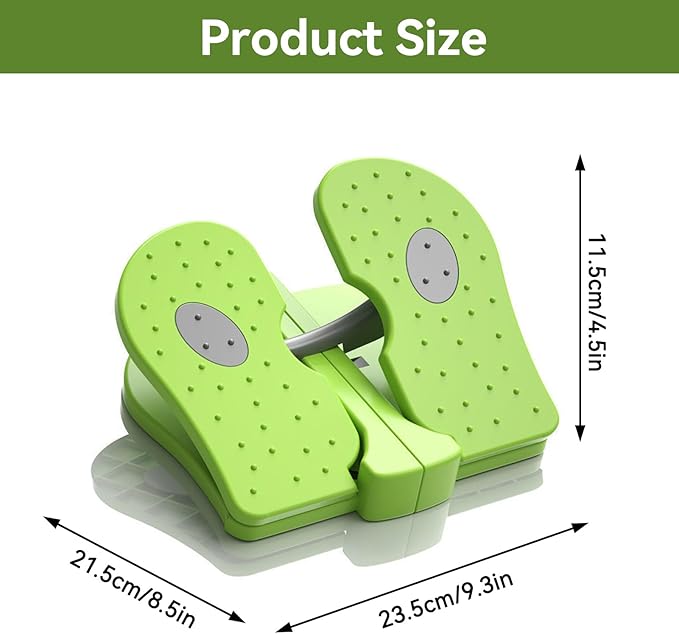 Mini Stepper Trainer, Reinforced Nylon Foot Stepper Exercise Machine Quiet Stair Stepper Foldable Leg Exerciser Peddle for Home Office
