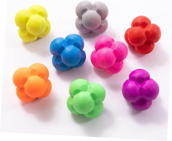 3pcs Exercise Ball Hexagonal Reaction Ball Fitness Agile for Sports Reflex Training Random Color