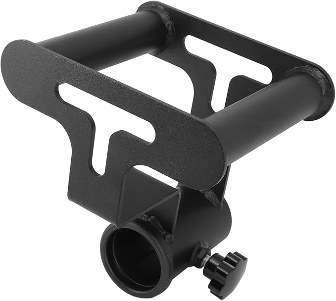 T Bar Row Platform, T Bar Row Attachment with V Bar Landmine Handle, Iron Barbell Accessory for Home Gym, Compact Portable Strength Training Equipment with Safety Lock for Upper Bo