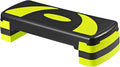 30" Aerobic Step Platform - 3-Level Adjustable Height (4"/6"/8"), Non-Slip Fitness Stepper w/Stackable Risers for Home Gym, Cardio & Strength Training