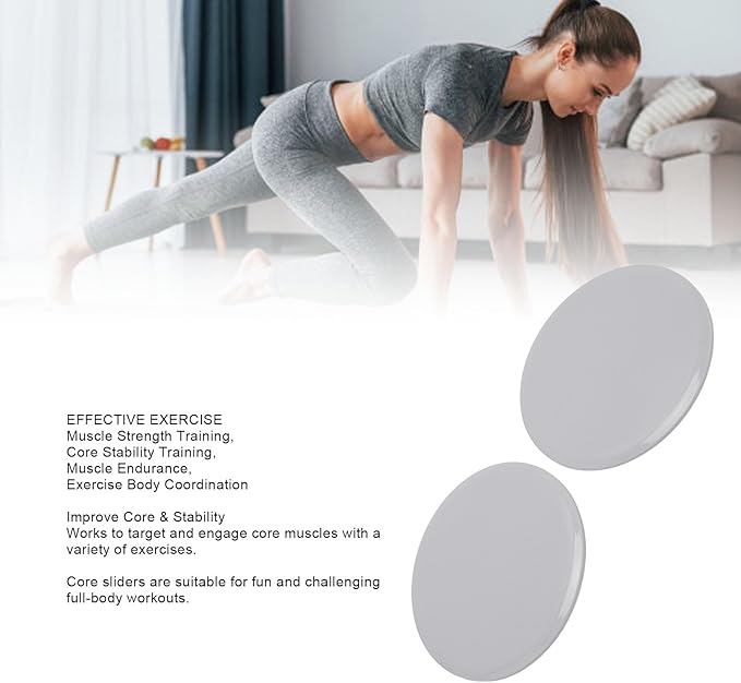 Compact Work Out Gliding Discs, Core Sliders for Full Body Exercise, Home Fitness Equipment, Exercise Discs, Floor Sliders for Workout