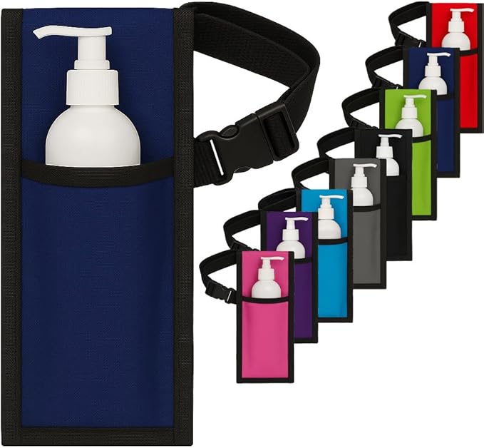Royal Massage Oil Bottle Holster with Adjustable Strap – Hands-Free Waist or Shoulder Pouch for Therapists – Fits Most Pump Bottles – 8 Color Options - Bottle Not Included (Blue)