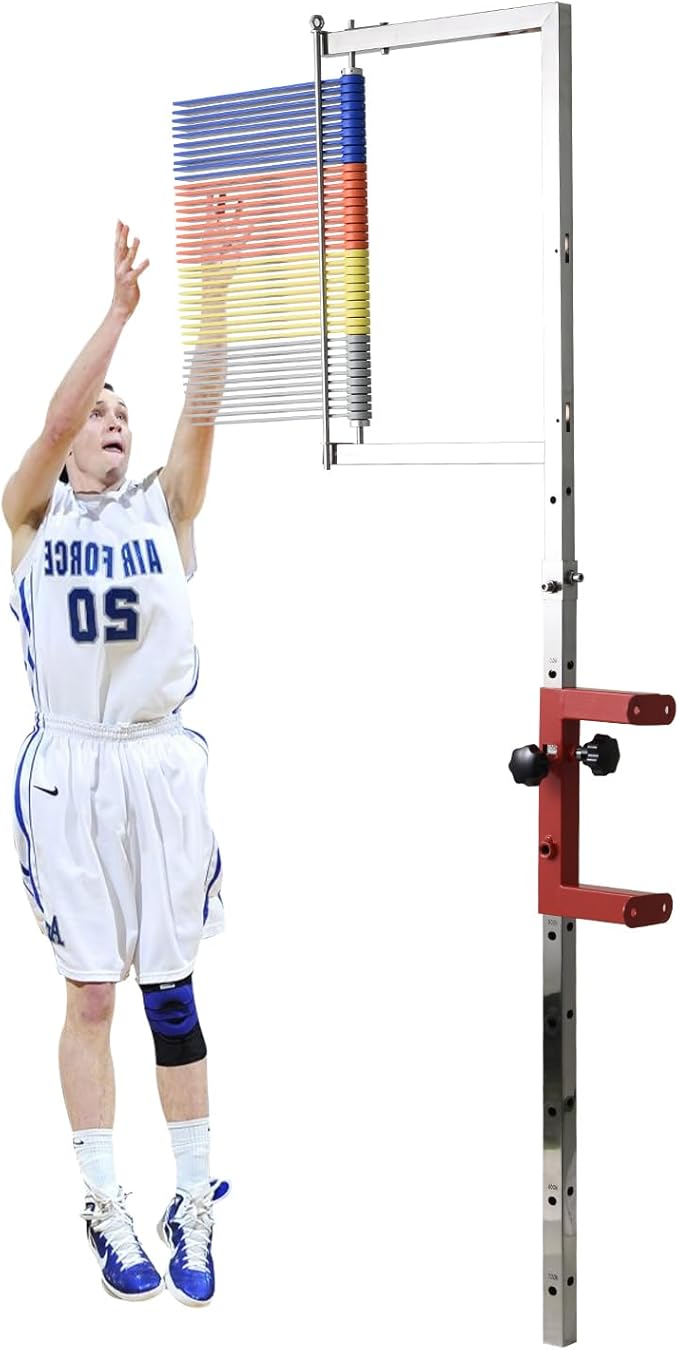 Wall-Mounted Vertical Jump Measurement Tool, 3.9-11.5Ft Adjustable Jumping Trainers, Jumps Tester, Vertical Jump Measurement Tool, Training Aid Jumps Pole (Yellow, ABS Material)