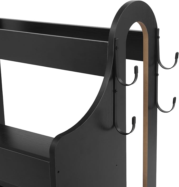5-Tier Heavy Duty Gym Storage Rack, 50lbs per Shelf Workout Equipment Organizer with Locking Wheels for Dumbbells, Yoga Mats & Kettlebells, Space Saving Home Gym Furniture (31"W x 37"H, Black)