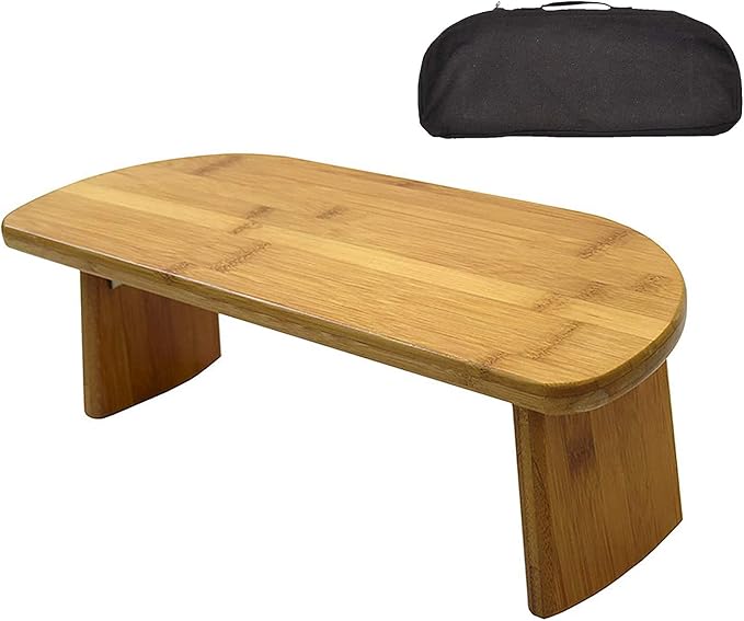 Bamboo Meditation Bench, Foldable & Ergonomic Meditation Stool, Comfortable for Kneeling or Sitting, Perfect for Deeper & Longer Meditation